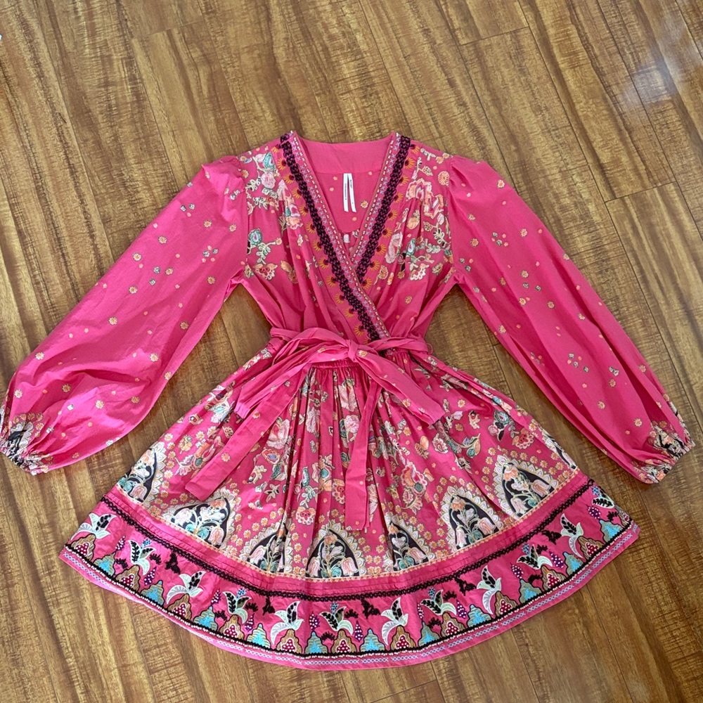 Floral Pink Long Sleeve Dress